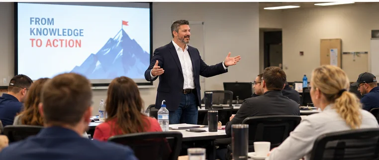 Jared Scott facilitating a classroom session