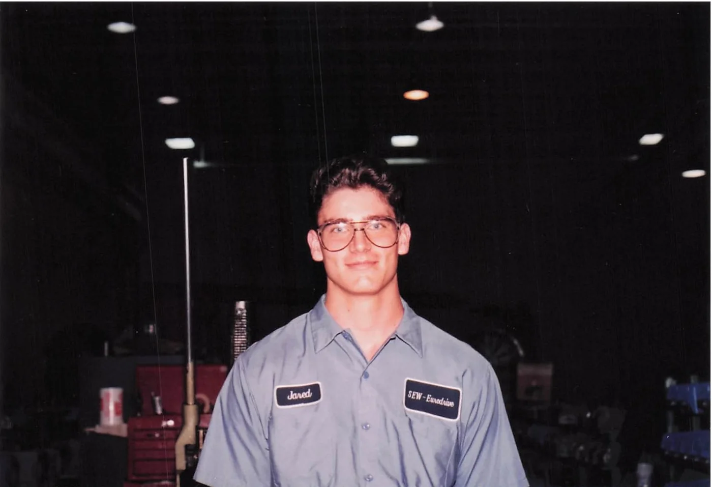 Jared Scott early in his manufacturing career